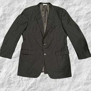 SAMUELSOHN Mens SB Gable Blazer Black Pinstripe  Super‎ 110's WOOL 46L